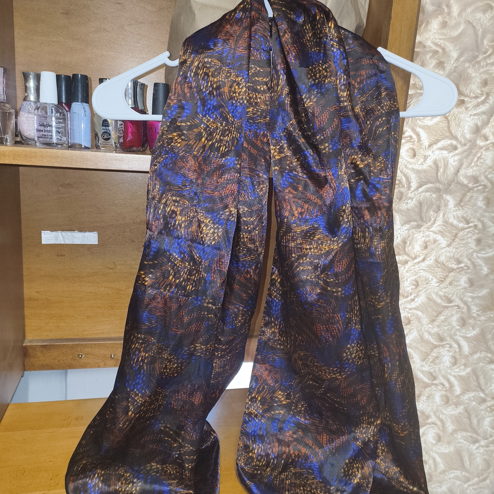 Elegant Multicolor Satin Scarf